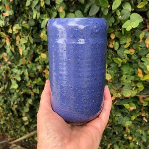 Cobalt Blue hand crafted studio made pottery vase